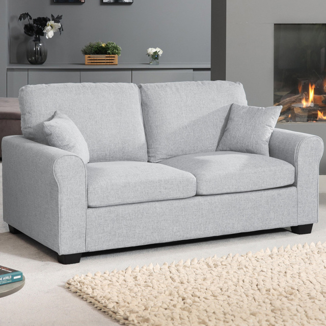 Dawson 2 Seater Light Grey Fabric Sofa Bed - image 1