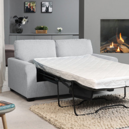 Dawson 2 Seater Light Grey Fabric Sofa Bed - thumbnail 3