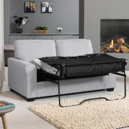 Dawson 2 Seater Light Grey Fabric Sofa Bed - thumbnail 2