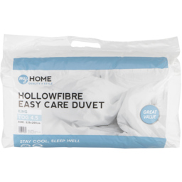 My Home King Size White Hollowfibre Easy Care Duvet 4.5 Tog - thumbnail 1