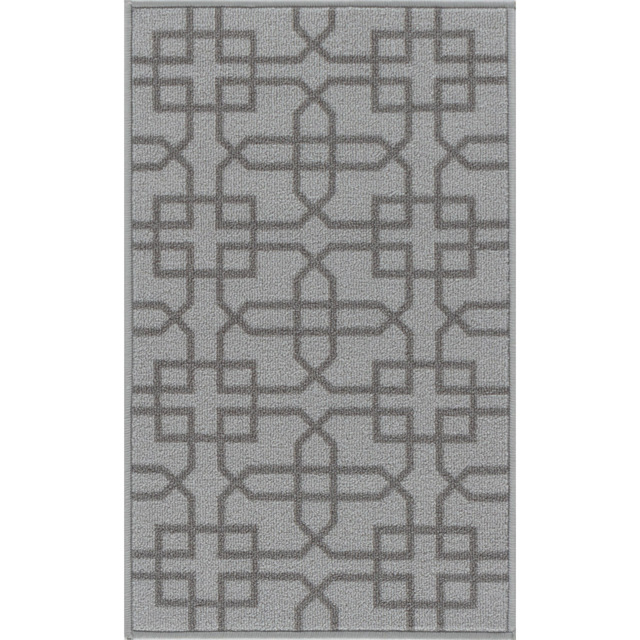 Desire Rugs Silver Anti Slip Cubed Trellis Design Door Mat 50 x 80cm - image 1