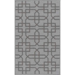 Desire Rugs Silver Anti Slip Cubed Trellis Design Door Mat 50 x 80cm - thumbnail 1