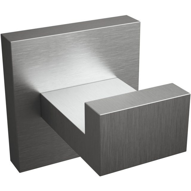 Rothley Square Brushed Silver Robe Hook - image 1