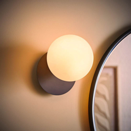ValueLights Darla Navy Frosted Globe Bathroom Wall Lights and Bulbs 2 Pack - thumbnail 2