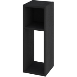 Decortie Combayn 3 Shelf Black Wood Low Bookcase - thumbnail 2