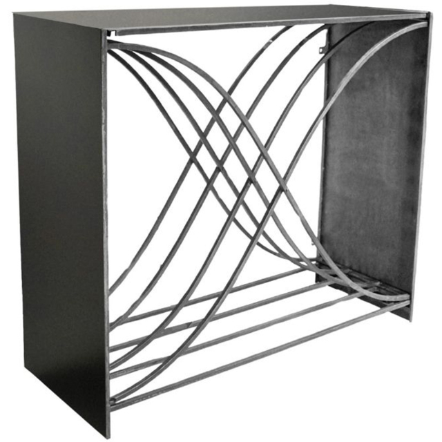 Ivyline Zinc X-Shape Garden Log Storage 88 x 100cm - image 1