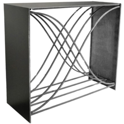 Ivyline Zinc X-Shape Garden Log Storage 88 x 100cm - thumbnail 1