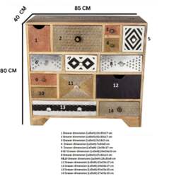 Brooklyn Monaco 14 Drawer Chest of Drawers - thumbnail 4