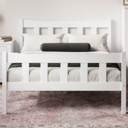 Havana King Size White Bed Frame - thumbnail 1