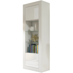 Creative Furniture Illume White and Gloss 2 Door 3 Shelf Display Cabinet - thumbnail 2