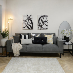 Black Metal Nest of Tables Set of 3 - thumbnail 3