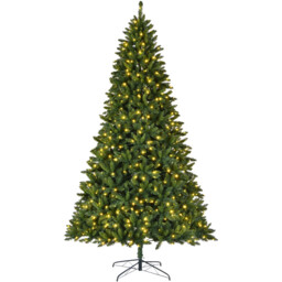 Green Hatherleigh Fir Pre-Lit Warm White LED Artificial Christmas Tree 10ft - thumbnail 3