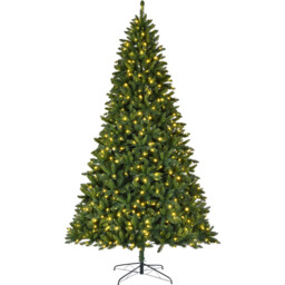 Green Hatherleigh Fir Pre-Lit Warm White LED Artificial Christmas Tree 10ft - thumbnail 4