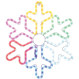 144 Multicolour LED Festive Snowflake Rope Light - thumbnail 2