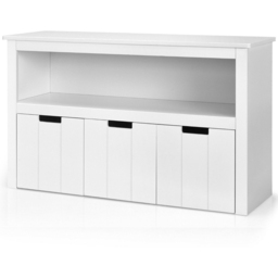 Costway 3 Drawer Single Shelf White Kids Storage Cabinet - thumbnail 2