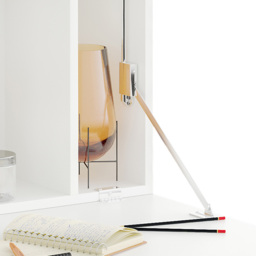 Portland Wall-Mounted Floating Drop-Leaf Table White - thumbnail 3