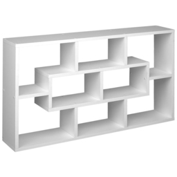 tectake Cassandra White 8 Compartment Floating Shelf
