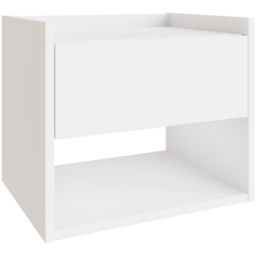 GFW Harmony Single Drawer White Wall Mounted Bedside Table Set of 2 - thumbnail 3