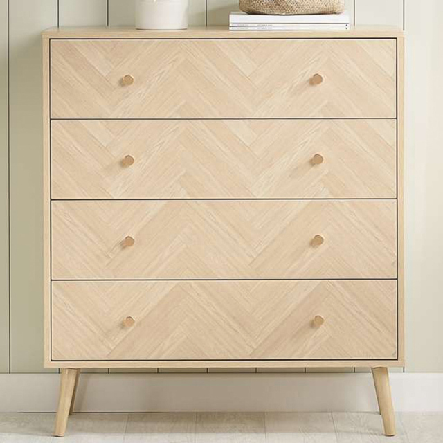 Birlea Herringford 4 Drawer Oak Chest of Drawers - image 1