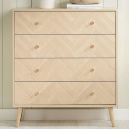 Birlea Herringford 4 Drawer Oak Chest of Drawers - thumbnail 1