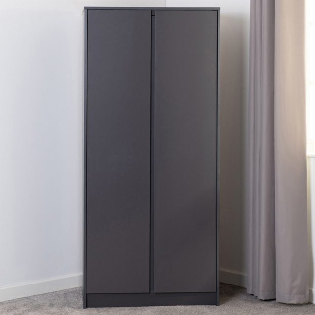 Seconique Malvern 2 Door Grey Wardrobe - image 1