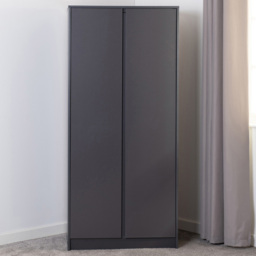 Seconique Malvern 2 Door Grey Wardrobe - thumbnail 1