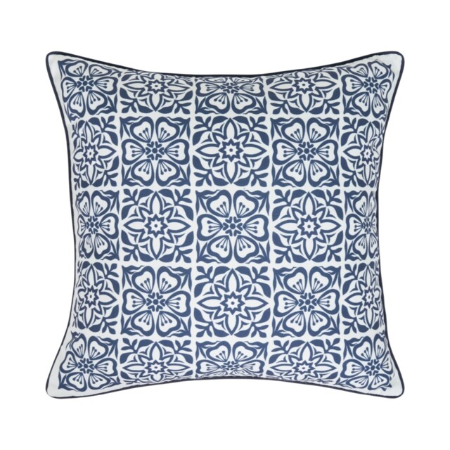 Moroccan Tile Outdoor Cushion Blue - image 1