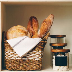 Premier Housewares Natural and Black Square Seagrass Basket 2 Pack - thumbnail 2