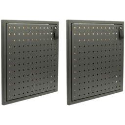 Homebase 33.4cm 2 Pack Grey Cube Storage Door with Metal Pegboard