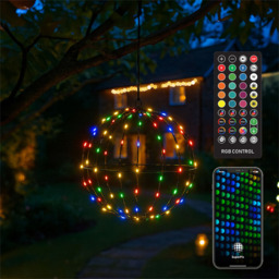 Xmas Haus RGB Mini Seed LED Smart Foldable Black Christmas Ball Light with Remote 40cm - thumbnail 2