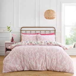Cherry Blossom Birds Duvet Set Pink Superking - thumbnail 3
