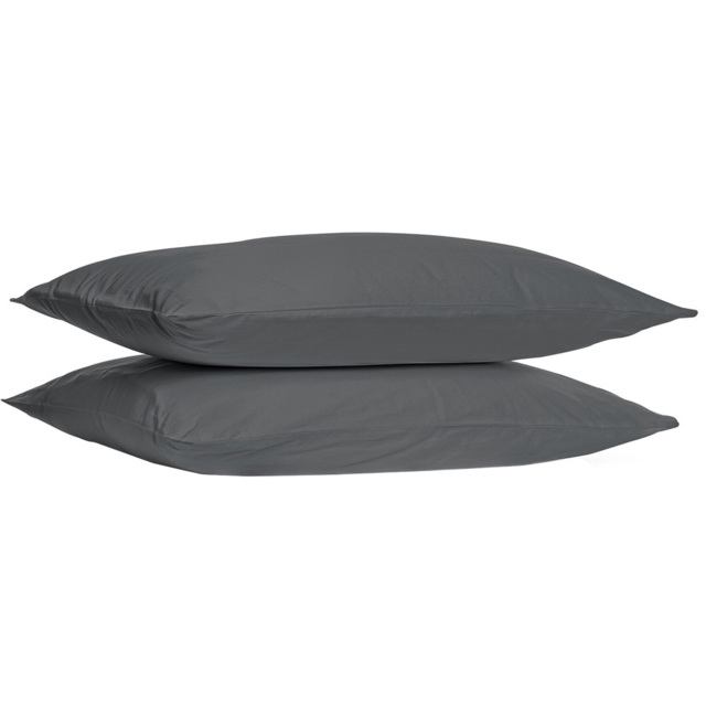 My Home Polycotton Charcoal Housewife Pillowcase 2 Pack