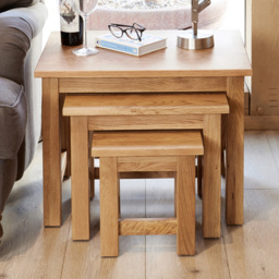 Baumhaus Mobel Oak Nest of Tables Set of 3