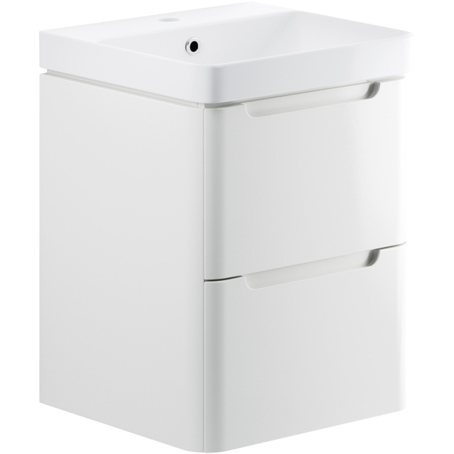 Bathstore Amalfi 2 Drawer White Wall Hung Cloakroom Basin Unit - image 1
