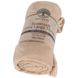 Divante Latte Supersoft Extra Large Throw - thumbnail 1