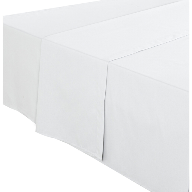 Divante White Single Cotton Flat Bed Sheet