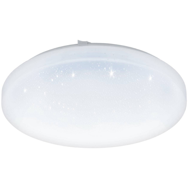 EGLO Frania-S Metal And Plastic Round White Crystal Effect Integrated LED Flush Ceiling Light - image 1