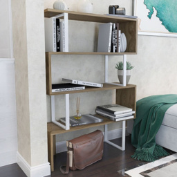Decorotika Adriana 4 Tier White and Oud Bookcase
