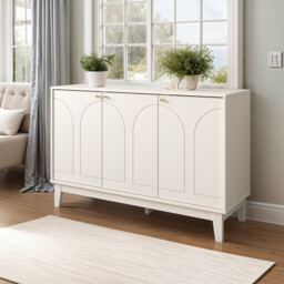 Florence 3 Door Sideboard - Ivory - thumbnail 2