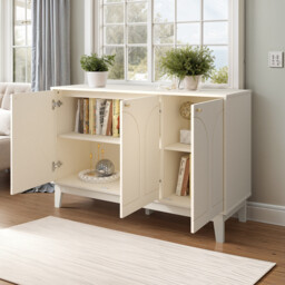 Florence 3 Door Sideboard - Ivory - thumbnail 4