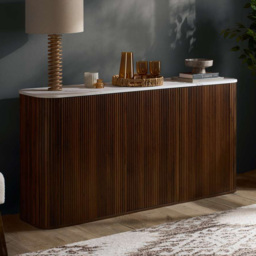 Birlea Kagu 3 Door Walnut Sideboard - thumbnail 1