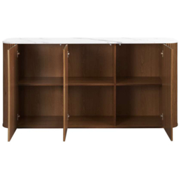 Birlea Kagu 3 Door Walnut Sideboard - thumbnail 4