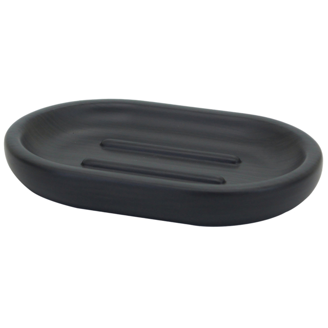 Noir Zen Black Wood Soap Dish