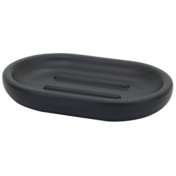 Noir Zen Black Wood Soap Dish
