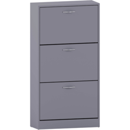 Vida Designs Grey 3-Drawer Shoe Cabinet Rack - thumbnail 2