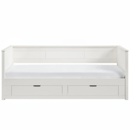Noomi Iris White 2 Drawer Daybed with Trundle - thumbnail 3