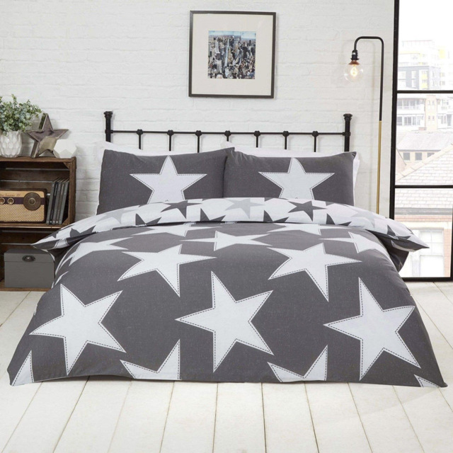 Rapport Home King Size Grey All Stars Duvet Set - image 1