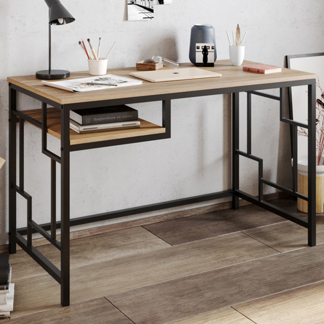Decorotika Victory Black and Walnut Wide Study Desk - image 1