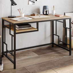 Decorotika Victory Black and Walnut Wide Study Desk