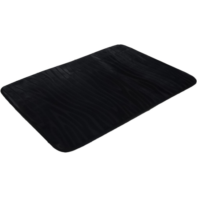 Savannah Black Polyester Bath Mat 75 x 45cm - image 1